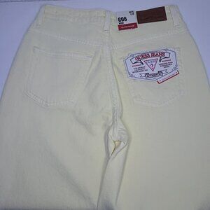 Guess Yellow Straight Leg Denim Jeans NWT